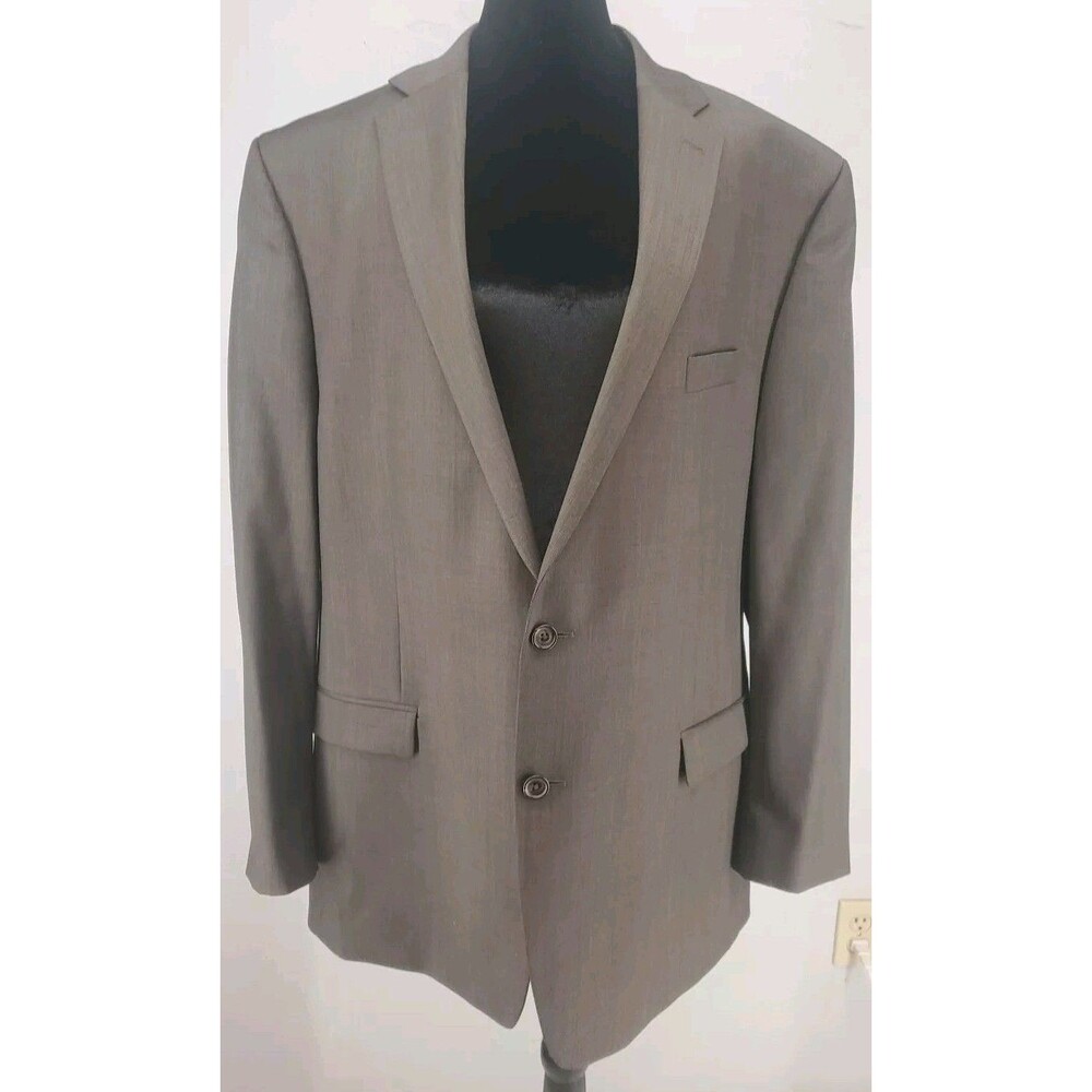 LRL Lauren Ralph Lauren 48L | Brown Gray Blazer Sport Coat Jacket 100% WOOL‎